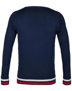 Homme Duvillard Pull en Laine mélangée Pierre bleu nuit