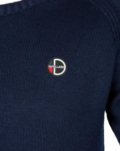 Homme Duvillard Pull en Laine mélangée Pierre bleu nuit