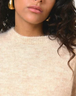 Hot Garance Paris Pull en Laine mélangée Tiana beige