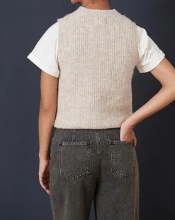 Femme Garance Paris Pull en Laine mélangée Tiny écru