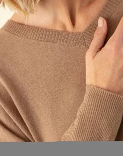 Femme Indies Pull en Laine mélangée Tobby camel