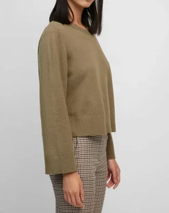 Femme Marc O'Polo Pull en Maille de coton stretch Basique marron