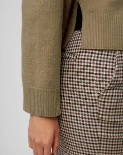 Femme Marc O'Polo Pull en Maille de coton stretch Basique marron