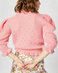 Femme Manoush Pull en Mohair & Alpaga mélangés Chamallow rose