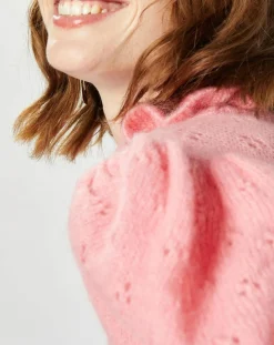 Femme Manoush Pull en Mohair & Alpaga mélangés Chamallow rose