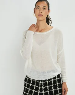 Clearance Lauren Vidal Pull en Mohair mélangé Milane écru