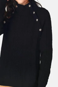 Sale Assuili Pull Encolure montante noir