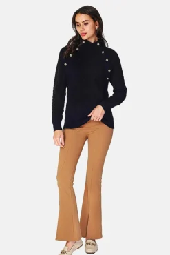 Sale Assuili Pull Encolure montante noir