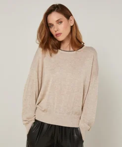 Femme Rodier Pull Eugène en Laine mélangée beige