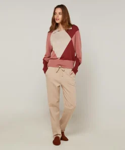 Femme Rodier Pull Eugénie en Laine mélangée beige/rose