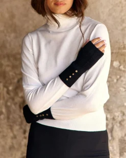 Femme Lauren Vidal Pull Falba blanc