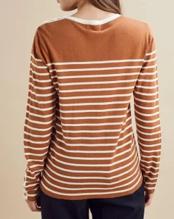 Femme Chloé Stora Pull fin Toulouse camel