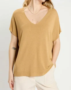 Femme Lauren Vidal Pull Flo doré