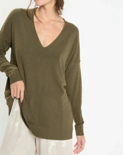 Femme Lauren Vidal Pull Flo kaki