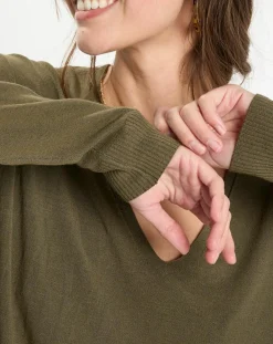 Femme Lauren Vidal Pull Flo kaki