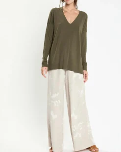 Femme Lauren Vidal Pull Flo kaki