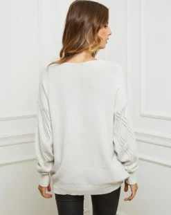 New Fleur de cachemire Pull Gabriella blanc