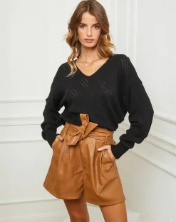 Online Fleur de cachemire Pull Gabriella noir