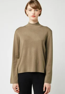 Sale Rodier Pull Garance col montant marron camel