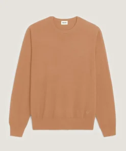 Homme Rodier Pull Hubert 100% Laine marron camel