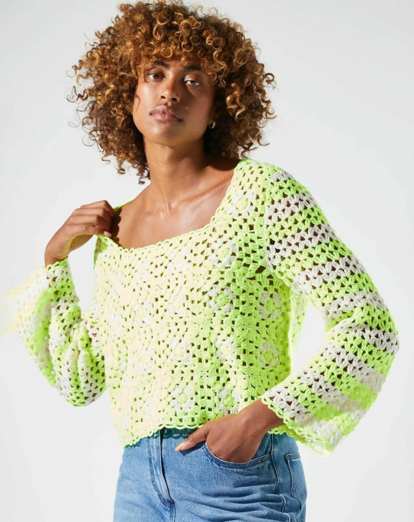 Femme Manoush Pull Ibiza bicolore