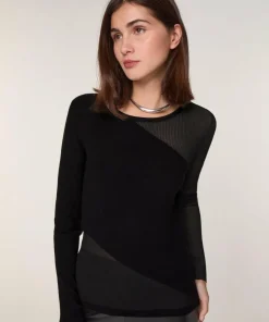 Femme Rodier Pull Igwen en Laine mélangé noir