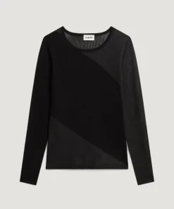 Femme Rodier Pull Igwen en Laine mélangé noir