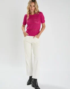 Femme La Petite Etoile Pull Indiana fuchsia