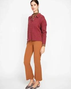 Femme Assuili Pull Ines bordeaux