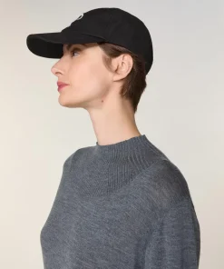 Sale Rodier Pull Jeanne-Françoise 100% laine col montant Cotelé gris plomb