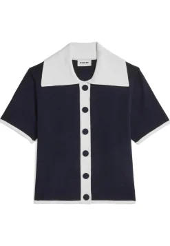 Femme Rodier Pull Julie-Rose manches courtes bleu marine