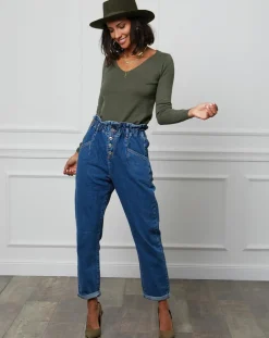 Femme Soft Cashmere Pull Juliette kaki