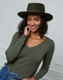 Femme Soft Cashmere Pull Juliette kaki