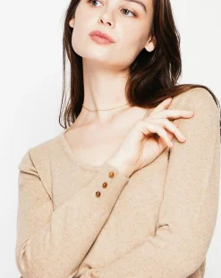 Femme Cachemire & Jo Pull Juliette nougat