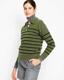 Femme Assuili Pull Justine kaki