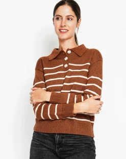 Femme Assuili Pull Justine marron