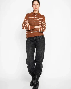 Femme Assuili Pull Justine marron