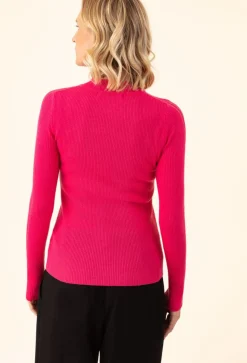 Femme Bleu Blanc Rouge Pull Koss rose