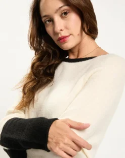 Femme Lauren Vidal Pull Léa écru/noir