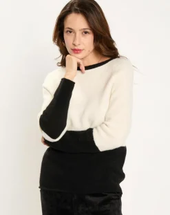 Femme Lauren Vidal Pull Léa écru/noir