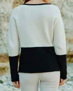 Femme Lauren Vidal Pull Léa écru/noir