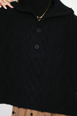 Discount C&Jo Pull large à capuche en Cachemire mélangé noir