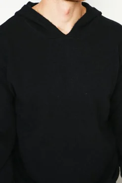 C&Jo Pull large à capuche en Cachemire mélangé noir