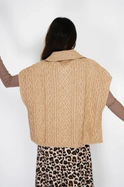 Femme C&Jo Pull large à capuche en Cachemire mélangé camel