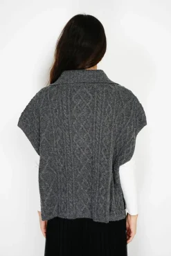 Clearance C&Jo Pull large à capuche en Cachemire mélangé loup