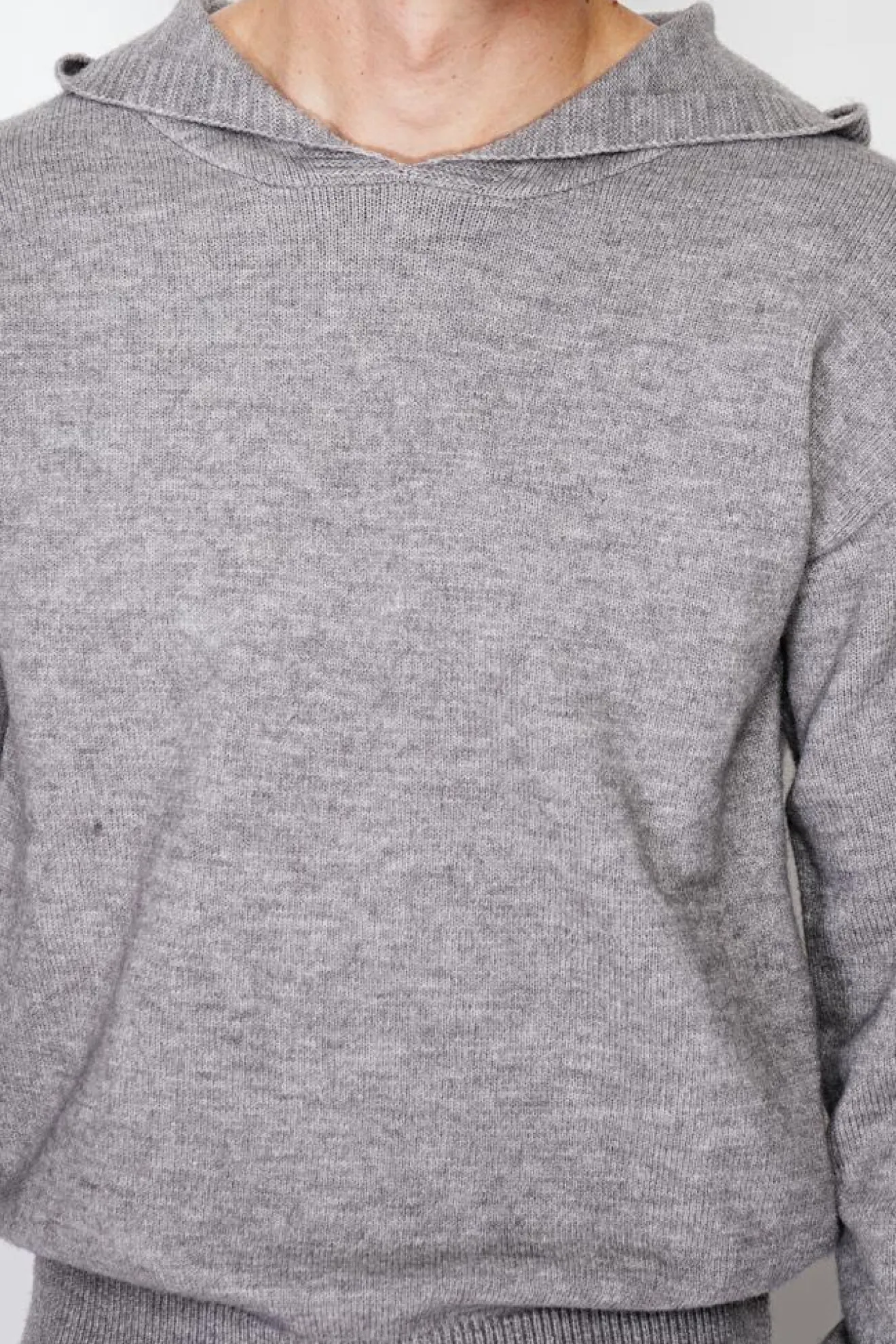 Homme C&Jo Pull large à capuche en Cachemire mélangé flanelle