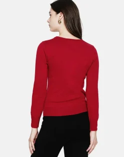 Femme Assuili Pull Laure bordeaux