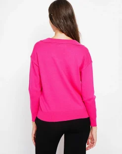 Femme Assuili Pull Laurence fushia