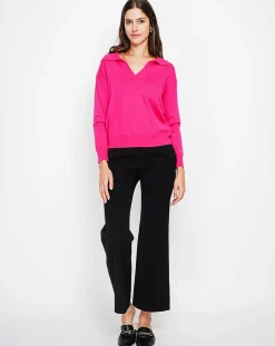 Femme Assuili Pull Laurence fushia