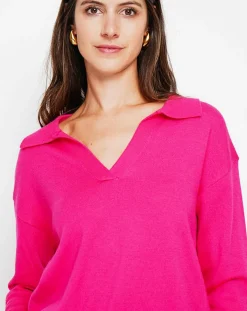 Femme Assuili Pull Laurence fushia